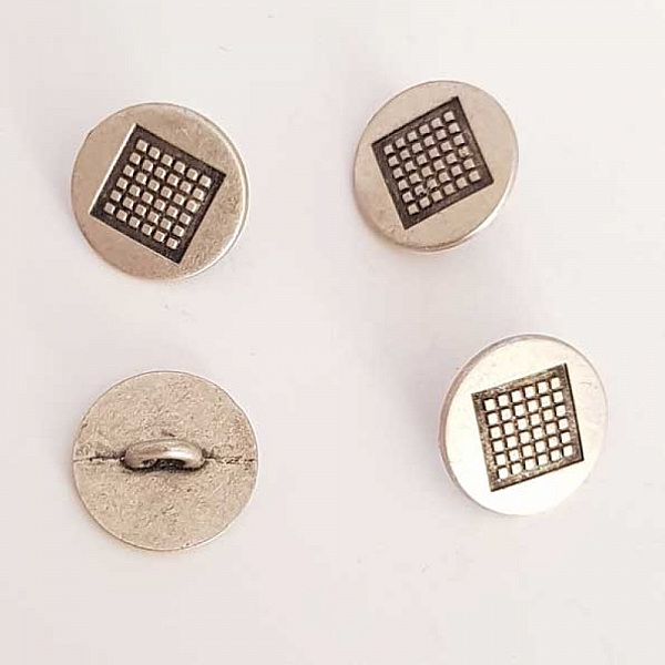 Bouton Argent N&deg;27 de 15 mm Rond