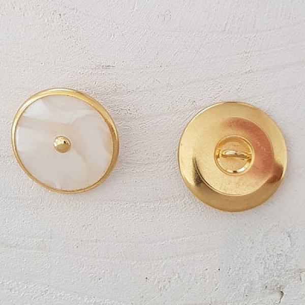 Bouton Dor&eacute; N&deg;09 de 23 mm Rond