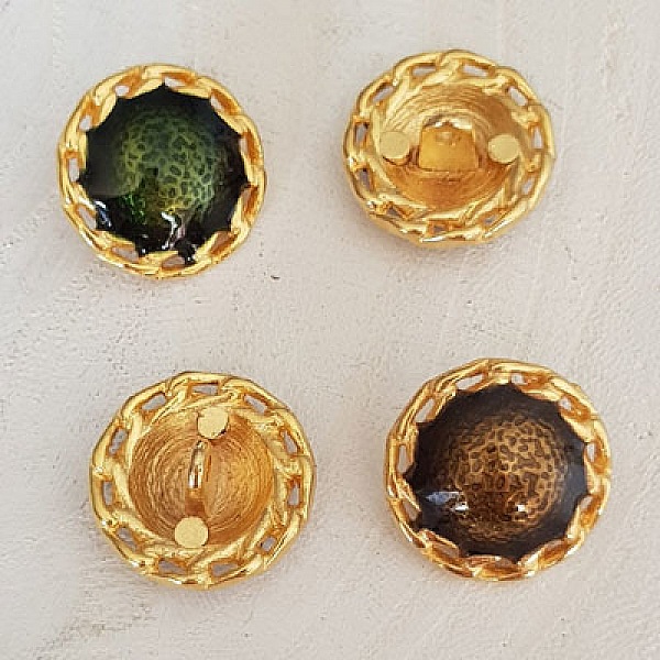Bouton Dor&eacute; N&deg;10 de 20 mm Rond
