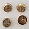 Bouton Dor&eacute; N&deg;11 de 15 mm Rond
