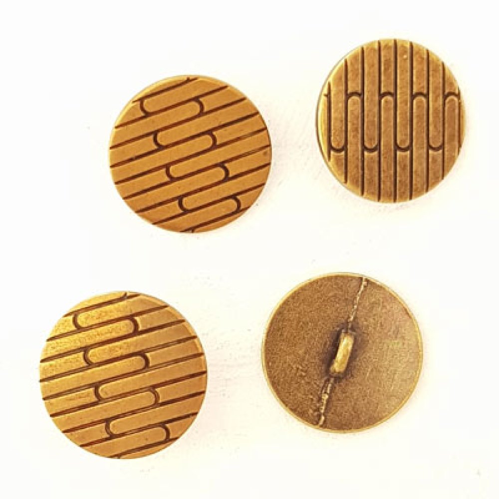 Bouton Dor&eacute; N&deg;17 de 21 mm Rond
