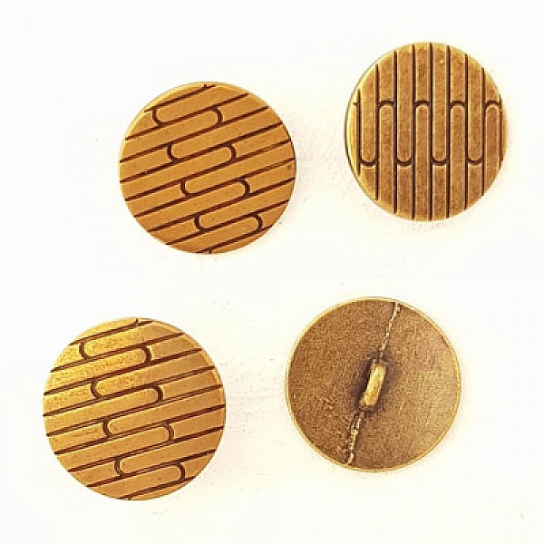 Bouton Dor&eacute; N&deg;17 de 21 mm Rond