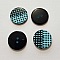 Bouton Rond 18 mm Bleu Clair N&deg;005