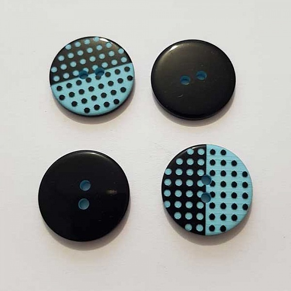 Bouton Rond 18 mm Bleu Clair N&deg;005