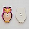 Bouton bois Chouette Rose N&deg;01