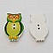 Bouton bois Chouette Vert N&deg;01