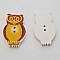 Bouton bois Chouette Marron Clair N&deg;01