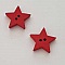 Bouton bois Etoile Rouge N&deg;02-01