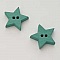 Bouton bois Etoile Vert D'eau N&deg;02-01