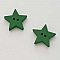 Bouton bois Etoile Vert Fonc&eacute; N&deg;02-01
