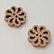 Bouton bois Fleur Beige N&deg;01-01