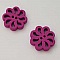 Bouton bois Fleur Mauve N&deg;01-01