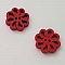 Bouton bois Fleur Rouge N&deg;01-01