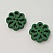 Bouton bois Fleur Vert Fonc&eacute; N&deg;01-01