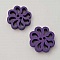 Bouton bois Fleur Violet N&deg;01-01