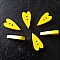 Bouton bois coeur jaune N&deg;02-04