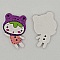 Bouton bois fille mauve N&deg;01-03