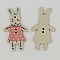 Bouton bois lapin rose N&deg;01-04