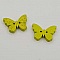 Bouton bois papillon kaki N&deg;01-04