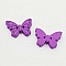 Bouton bois papillon violet N&deg;01-02