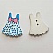 Bouton bois robe blanc N&deg;01-04