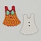 Bouton bois robe orange N&deg;01-01