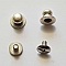 Bouton de col &agrave; visser 7 mm Argent en Zamak Plaqu&eacute; Argent a vis