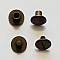 Bouton de col &agrave; visser 6 mm 01 Vieux Laiton en Zamak Plaqu&eacute; Argent a vis