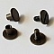 Bouton de col &agrave; visser 6 mm 02 Vieux Laiton en Zamak Plaqu&eacute; Argent a vis