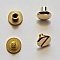 Bouton de col &agrave; visser 6 mm 01 Dor&eacute; en Zamak Plaqu&eacute; Argent a vis