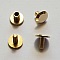 Bouton de col &agrave; visser 6 mm 02 Dor&eacute; en Zamak Plaqu&eacute; Argent a vis