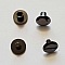 Bouton de col &agrave; visser 6 mm 01 Canon de Fusil en Zamak Plaqu&eacute; Argent a vis