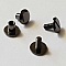 Bouton de col &agrave; visser 6 mm 02 Canon de Fusil en Zamak Plaqu&eacute; Argent a vis