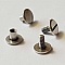 Bouton de col &agrave; visser 6 mm 02 Argent en Zamak Plaqu&eacute; Argent a vis