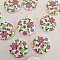 Bouton en bois fleurs 30 mm N&deg;01 x 10 pi&egrave;ces