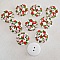 Bouton en bois fleurs 30 mm N&deg;06 x 10 pi&egrave;ces