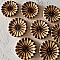 Bouton en bois fleurs 30 mm N&deg;15 x 10 pi&egrave;ces