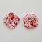Bouton fantaisie Carr&eacute; &agrave; fleurs 14 mm N&deg;04