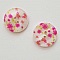 Bouton fantaisie Rond &agrave; fleurs 18 mm N&deg;06-02