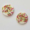 Bouton fantaisie Rond &agrave; fleurs 18 mm N&deg;08