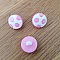 Bouton fantaisie &agrave; motifs pour enfants ballon de foot N&deg;02 rose clair