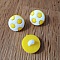 Bouton fantaisie &agrave; motifs pour enfants ballon de foot N&deg;11 jaune fonc&eacute;