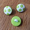 Bouton fantaisie &agrave; motifs pour enfants ballon de foot N&deg; 13 vert clair