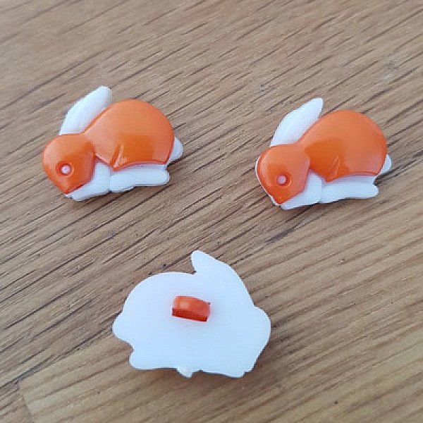 Bouton fantaisie &agrave; motifs pour enfants lapin N&deg; 03