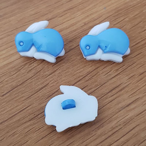Bouton fantaisie &agrave; motifs pour enfants lapin N&deg; 06