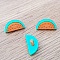 Bouton fantaisie &agrave; motifs pour enfants past&egrave;que N&deg; 03 orange