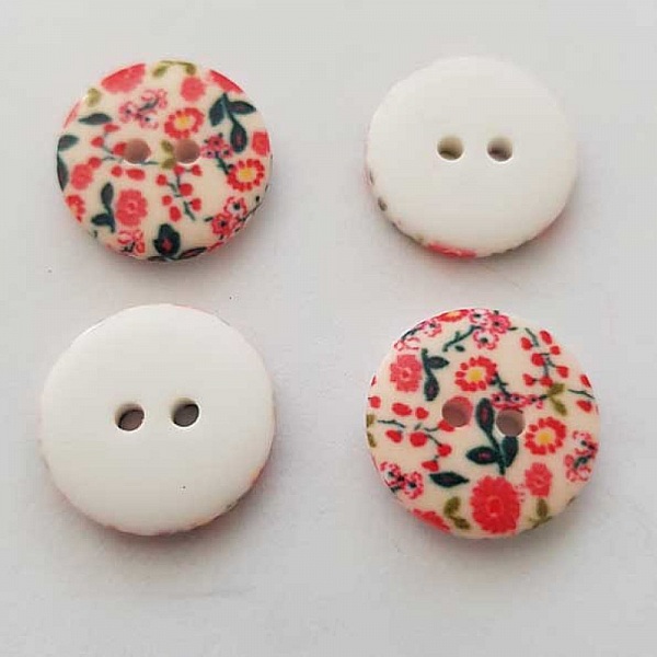 Bouton fantaisie &agrave; fleurs 18 mm N&deg;11