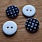 Bouton fantaisie &agrave; pois 18 mm Noir