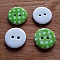 Bouton fantaisie &agrave; pois 22 mm Vert