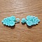 Bouton brandebourg style chinois bleu clair en passementerie.